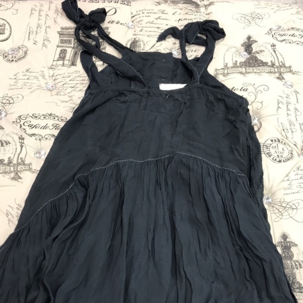 Free People Black Button Up Fit + Flare Dress - Picture 3 of 5